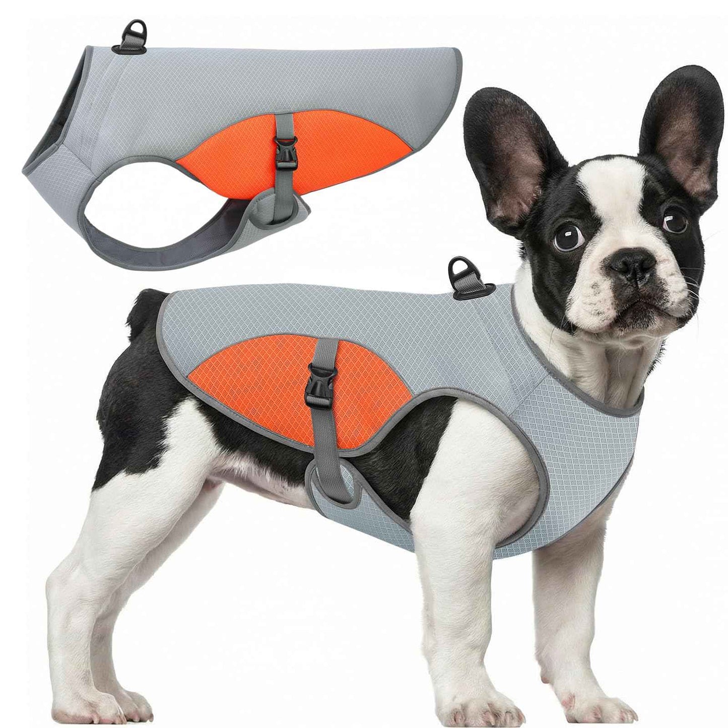 Dog Cooling Jacket For Large Dogs, Pet Cooling Vest With Mesh And D Ring, Dog Reflective Stripe Cooler Jacket For Beach, Hiking, Walking