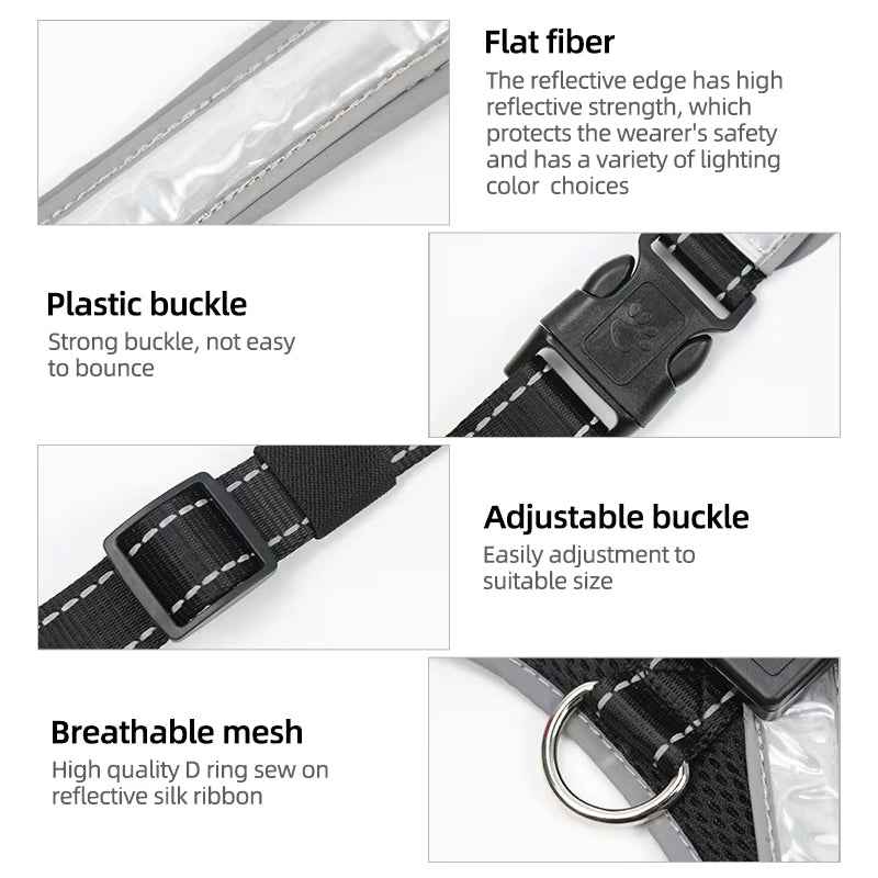 Pet supplies: explosion - proof, flushable, 8 - gear, color - changing LED, chest braces, clothes and collars with traction.
