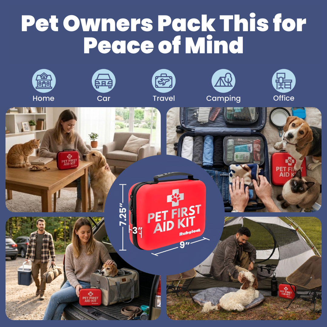 Pet First Aid Kit for Dogs & Cats with Vet-Approved Essentials - IRON-MUTT